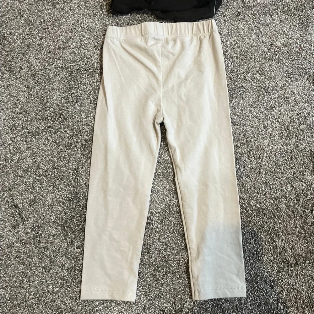 NWT BABY GAP Matching Set/ Dress And Leggings Brown/ Cream Girls Toddler 2T